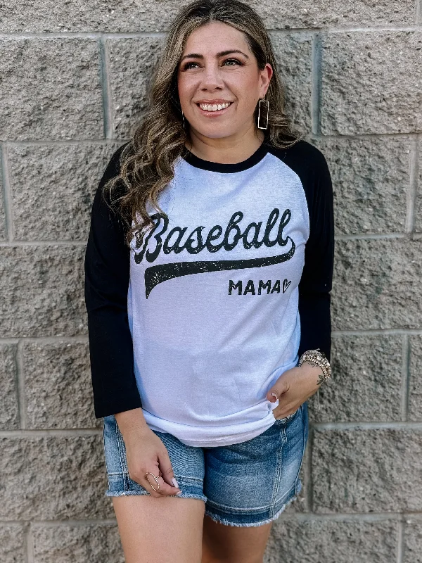 Baseball Mama Raglan Graphic Tee