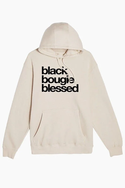 Black Bougie blessed graphic hoodie