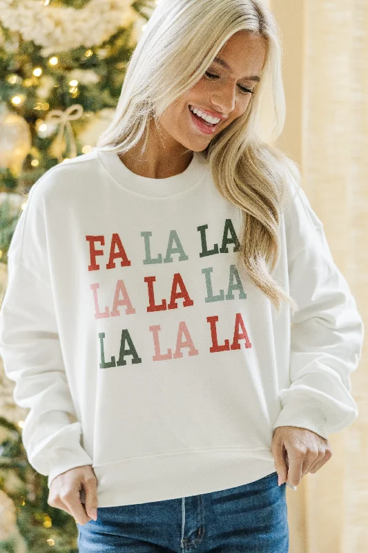 Falala White Graphic Sweatshirt