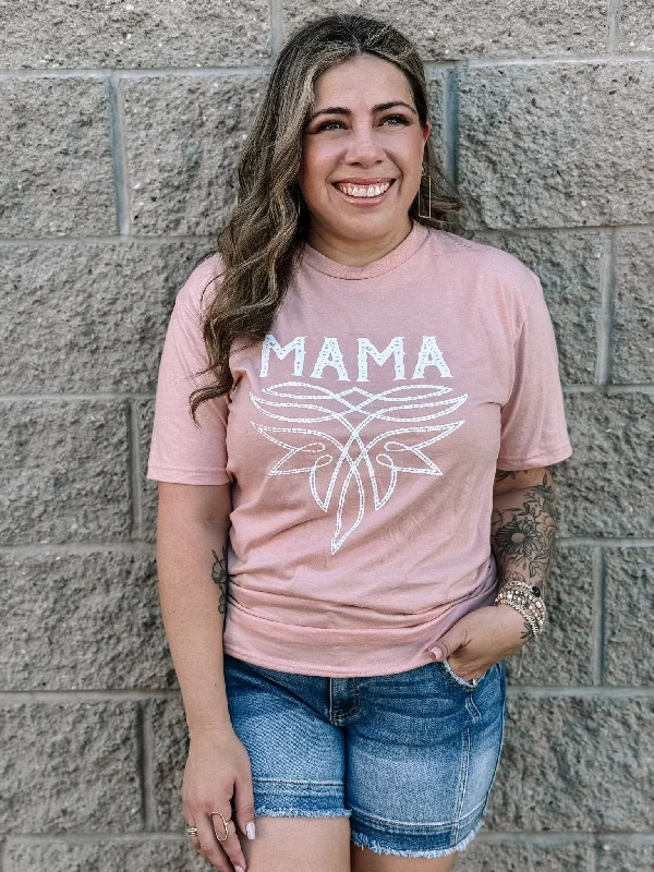 Mama Boot Stitch Triblend Graphic Tee