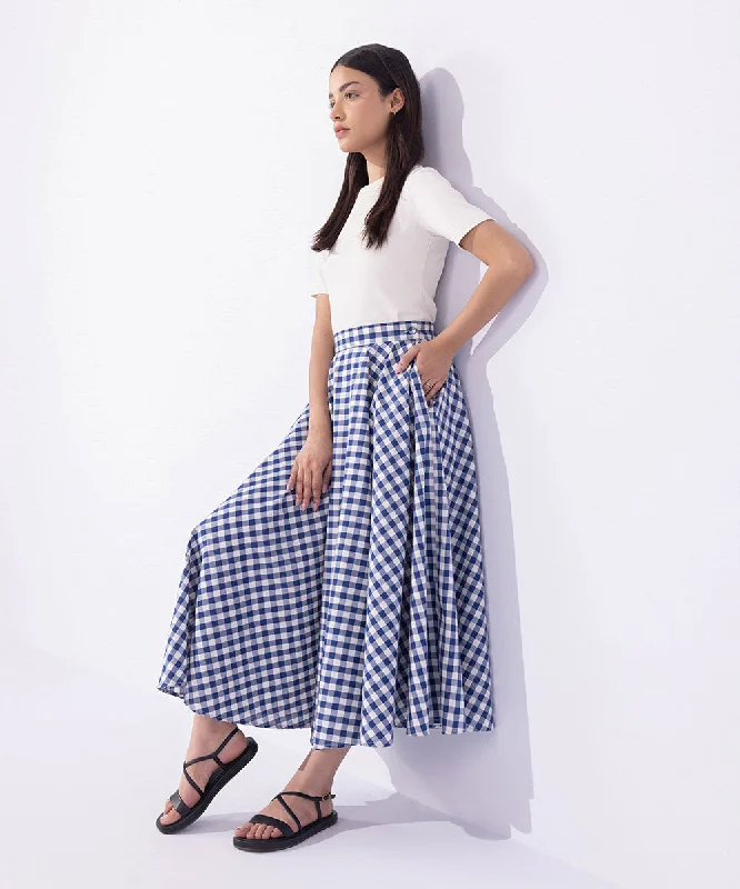 Gingham Full-Circle Skirt