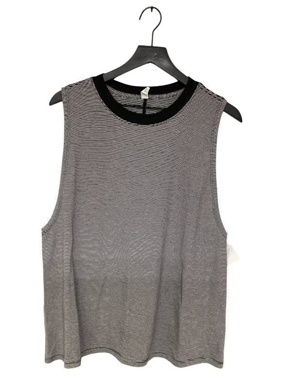 Athletic Tank Top By Lululemon In Black & White, Size: 10