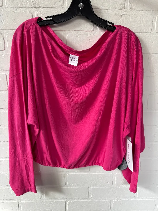 Athletic Top Long Sleeve Crewneck By Athleta In Pink, Size: M