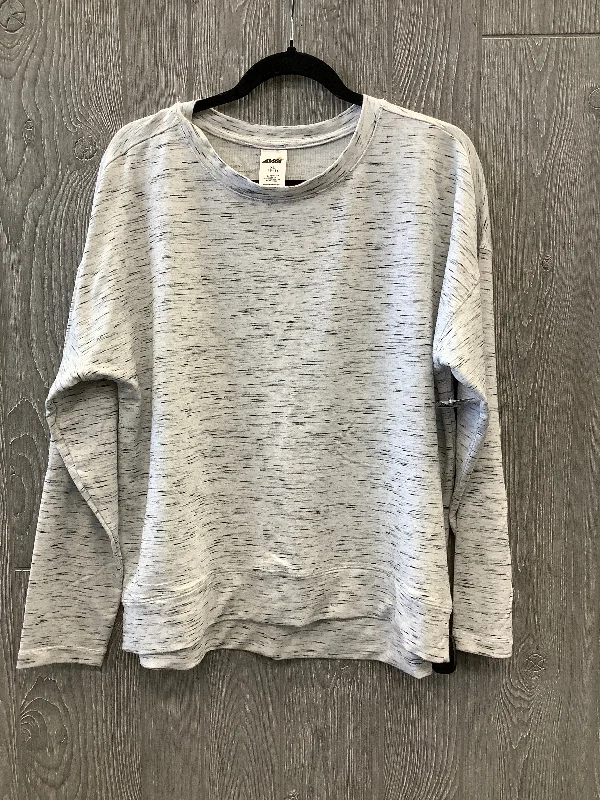 Athletic Top Long Sleeve Crewneck By Avia In Grey, Size: Xl