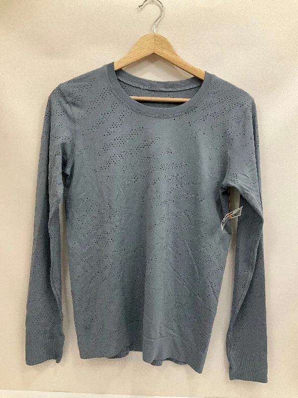 Athletic Top Long Sleeve Crewneck By Lululemon In Blue, Size: 6