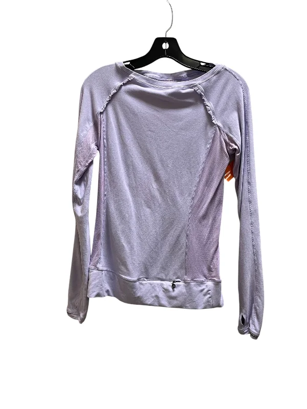 Athletic Top Long Sleeve Crewneck By Lululemon In Purple, Size: 6