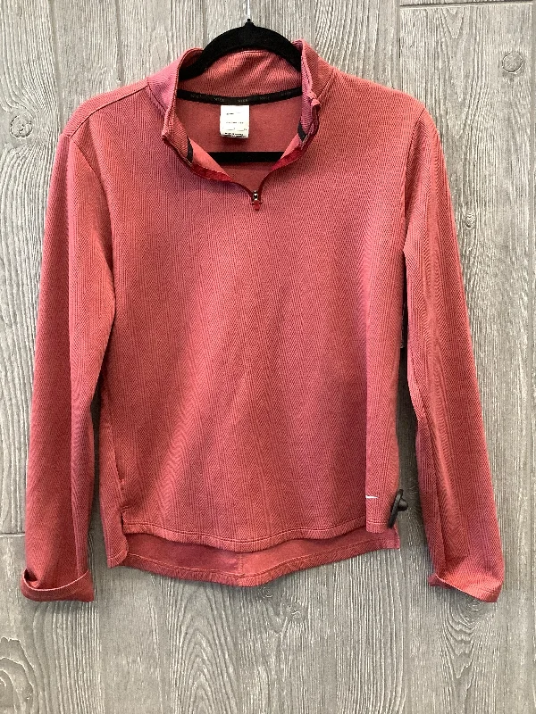 Athletic Top Long Sleeve Crewneck By Nike In Red, Size: S