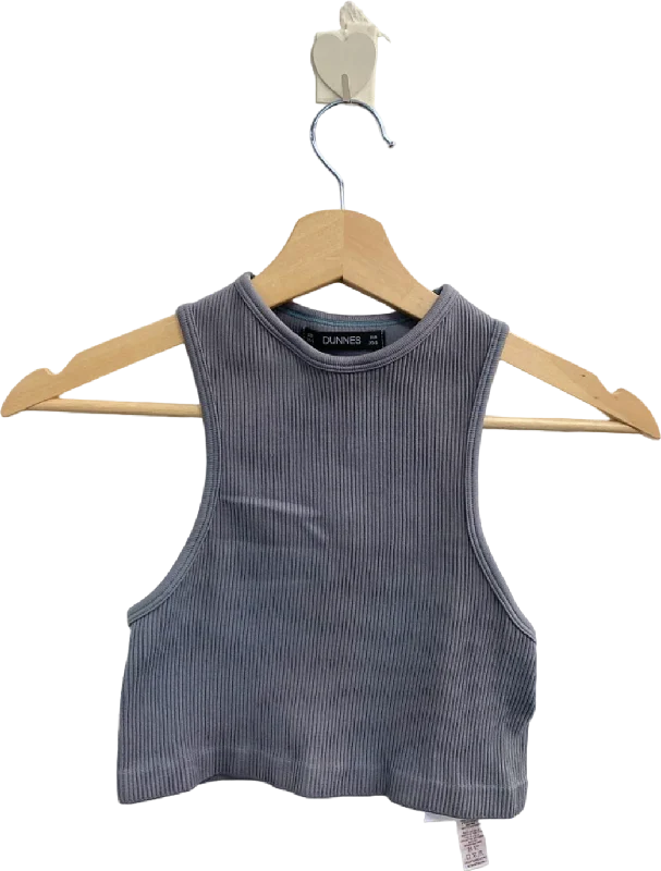 Dunnes Blue/Green Ribbed Tank Top XS/S