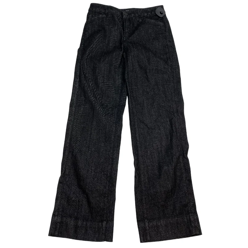 Jeans Straight By Chicos In Black Denim, Size: 2