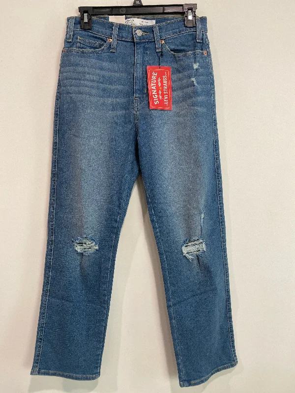 Jeans Straight By Levis In Blue Denim, Size: 6