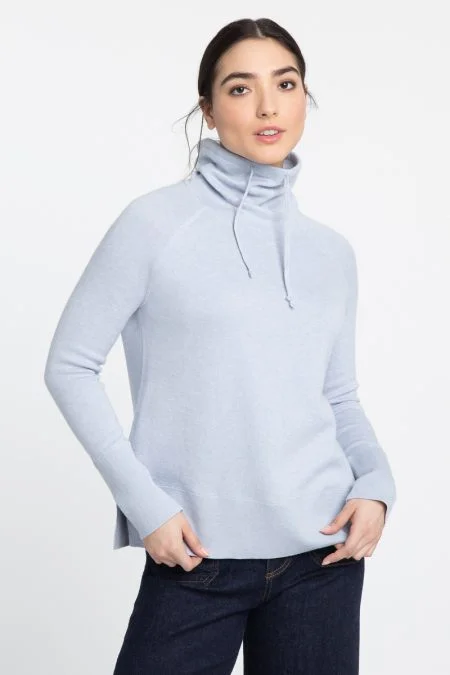 Kinross Cashmere Drawstring Funnel Pullover