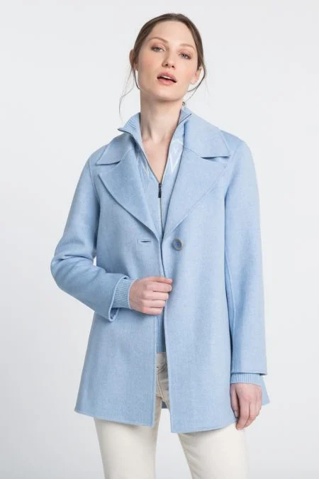 Kinross Cashmere Swing Notch Collar Coat