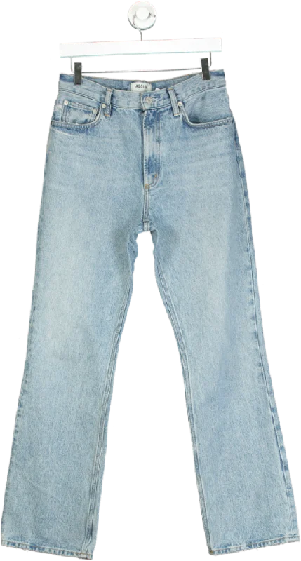 AGOLDE Light Blue High-Rise Straight Jeans UK W28