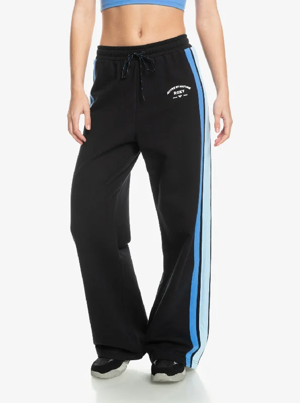 Essential Energy Band Wide Leg Sweatpants - Anthracite