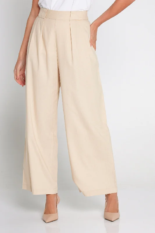 Mayfair Linen Trousers - Cream