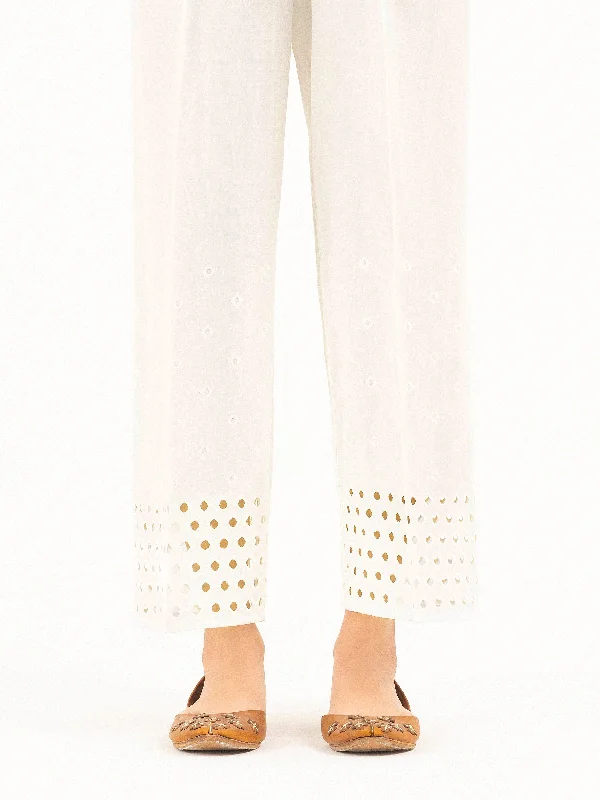 Embroidered Cambric Trousers(Pret)