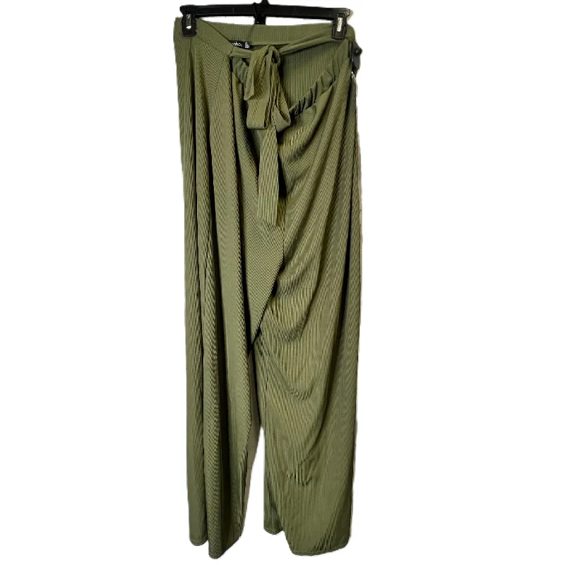 Pants Wide Leg By Boohoo Boutique In Green, Size: 20