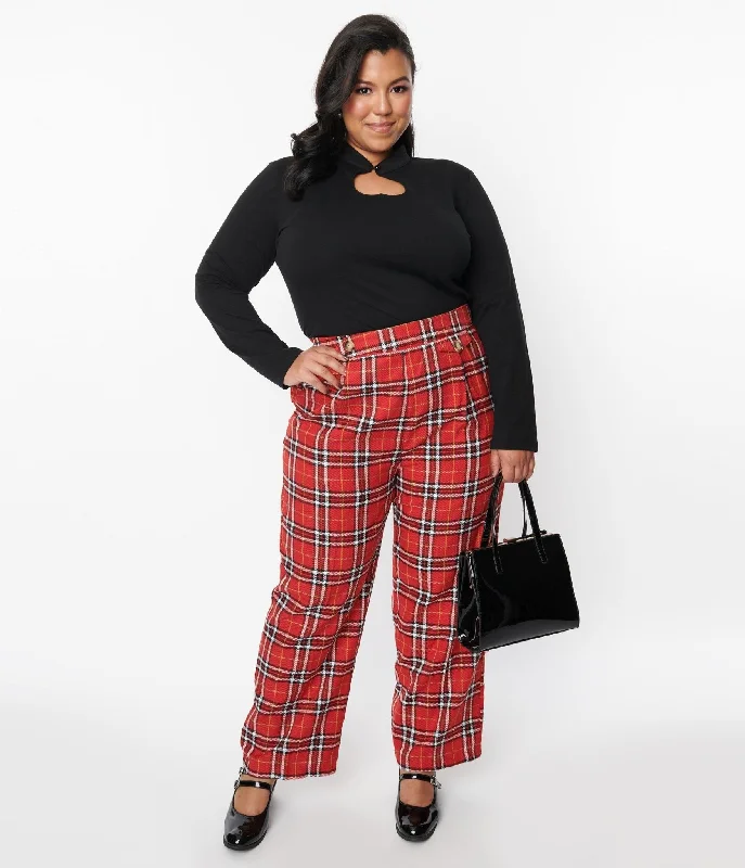 Red Tartan Plaid Pants