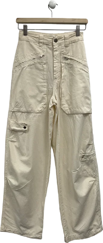 ZARA Beige Cargo Trousers UK 4