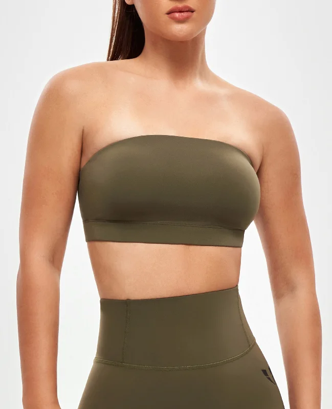 Strapless Sports Bra - Combat Green