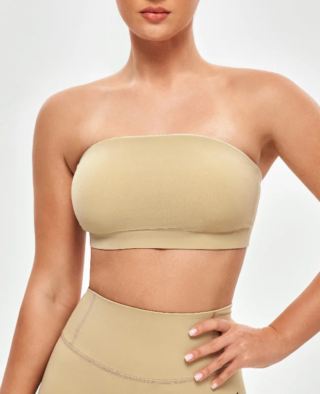 Strapless Sports Bra - Khaki Yellow