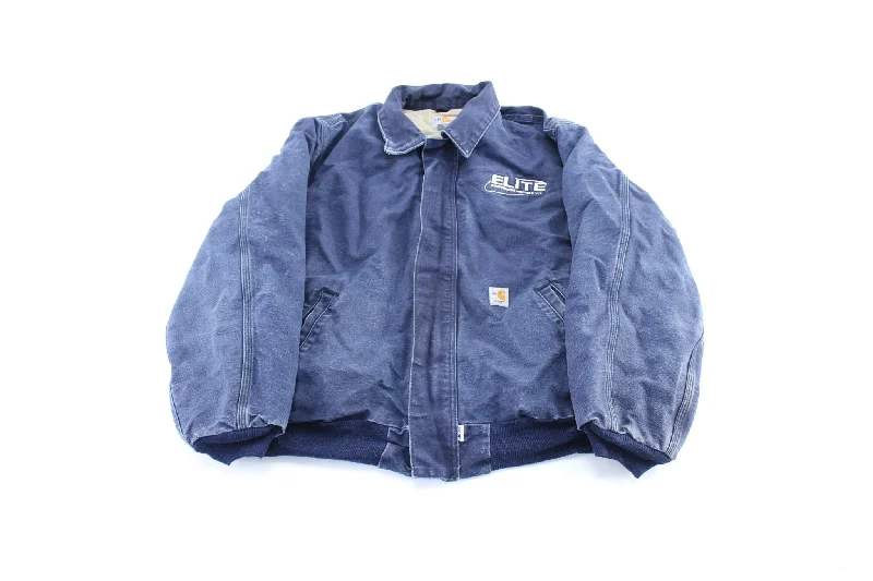 Carhartt Logo Patch Blue Zip Up Jacket