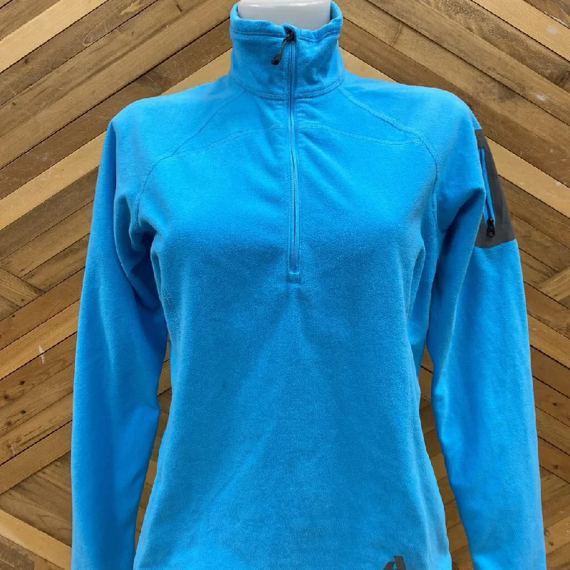 Eddie Bauer - Fleece 1/4 Zip Up : Blue-women-SM