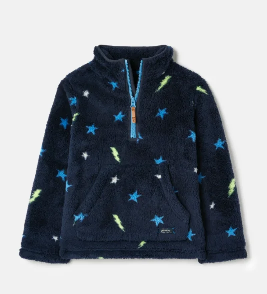 Joules Boys' Woozle Overhead Fleece 2-12 Years - Lightning