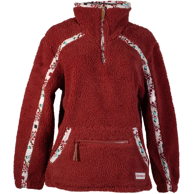 "Ladies Sherpa Pullover" Marsala