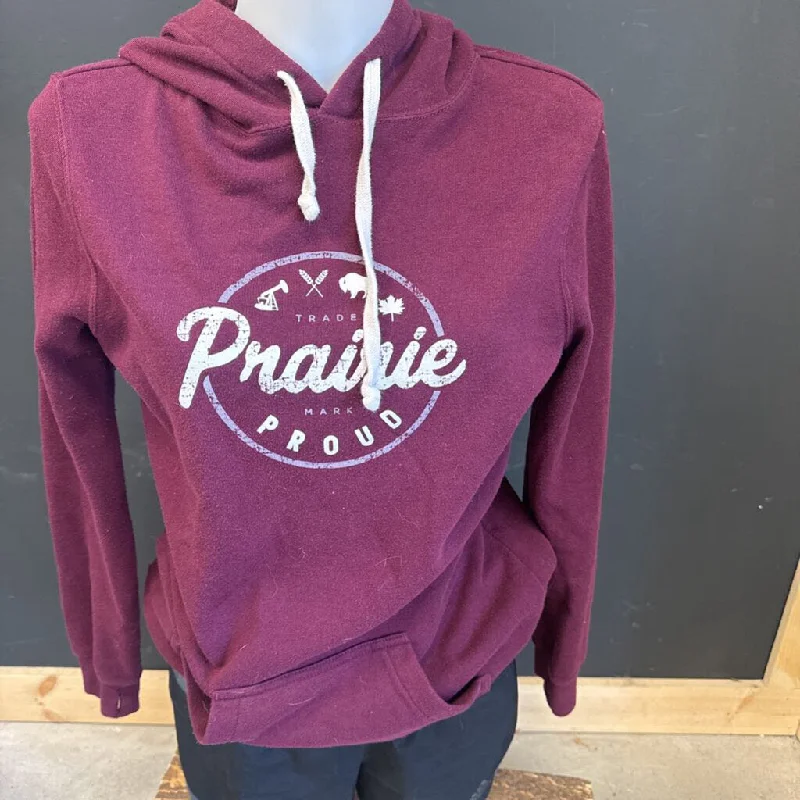 Prairie Proud Hoodie: Burgundy-women-XS