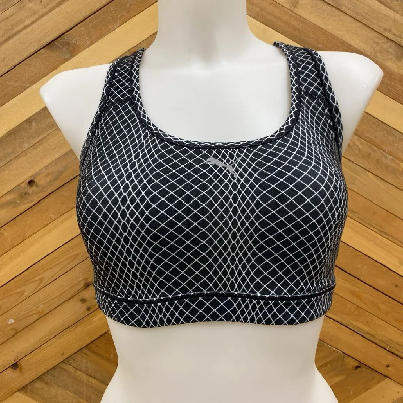 Puma - Women's Sports Bra - MSRP comp $60: Black/White-women-34CD