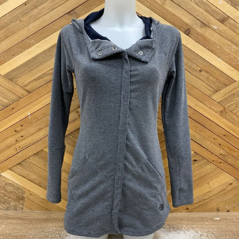 The North Face - Women's FlashDry Hooded Full-Zip Cardigan - MSRP comp $100: Grey-women-XS