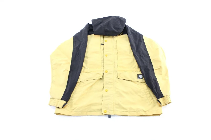 Vintage Carhartt Logo Patch Black & Yellow Zip Up Jacket