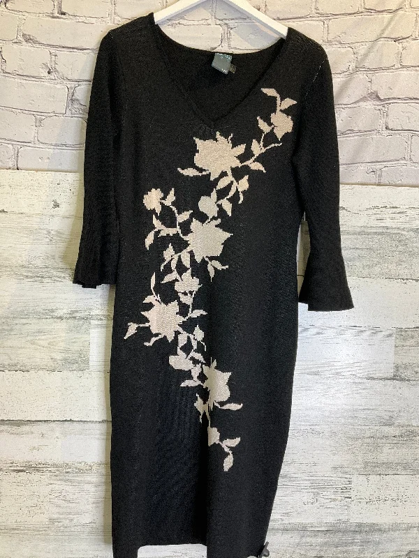 Black Dress Casual Midi Gabby Skye, Size L