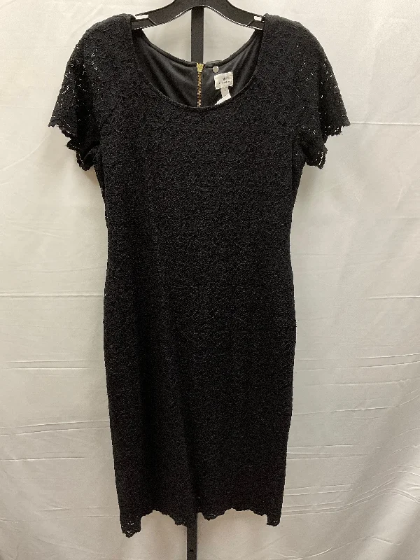 Dress Casual Midi By Dressbarn In Black, Size: M