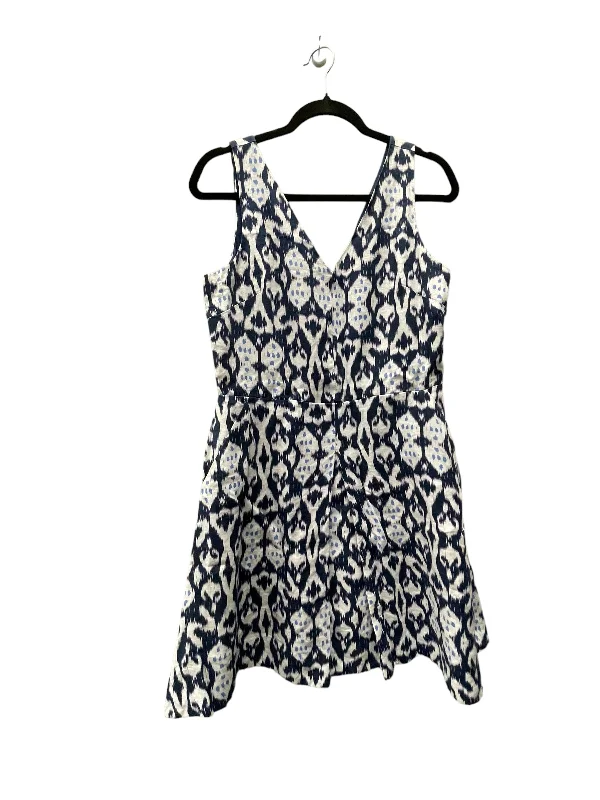 Dress Casual Midi By Gap In Blue & White, Size: M