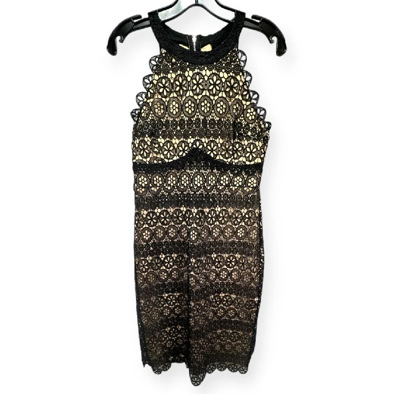 Lace Dress Casual Midi By Lulus In Black & Cream, Size: 6