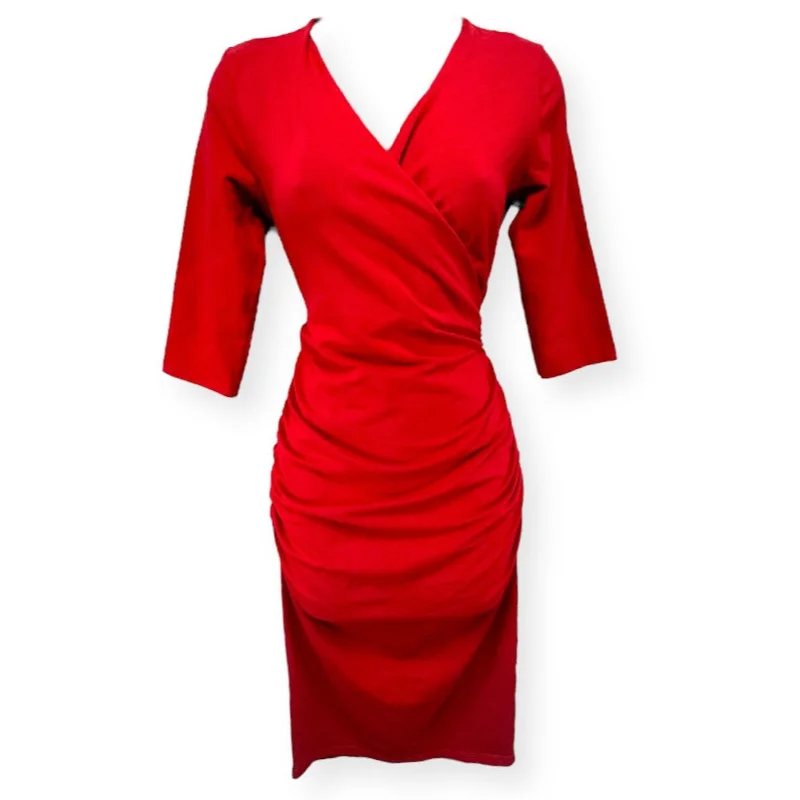 Dress Casual Midi By Michael Stars In Red, Size: S