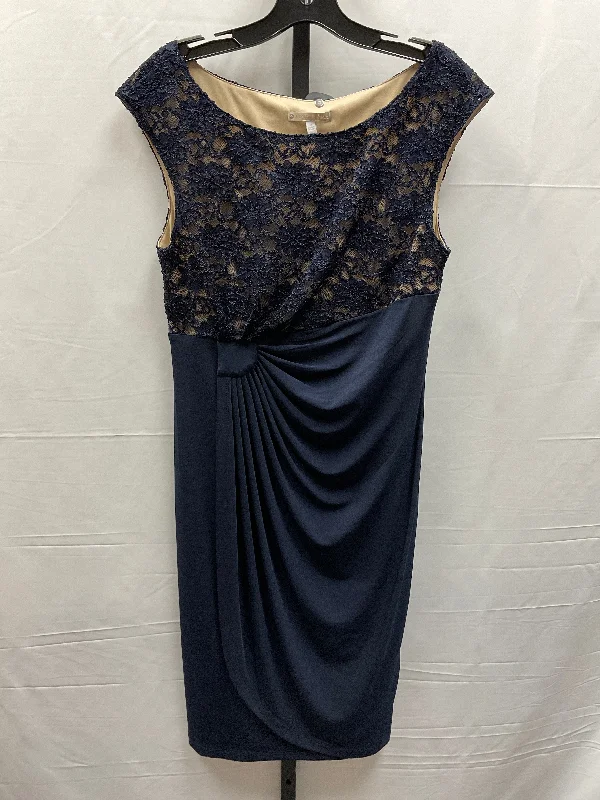 Navy Dress Party Midi Dressbarn, Size L