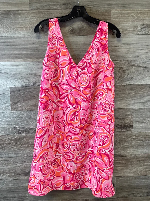 Orange & Pink Dress Casual Midi Lilly Pulitzer, Size S