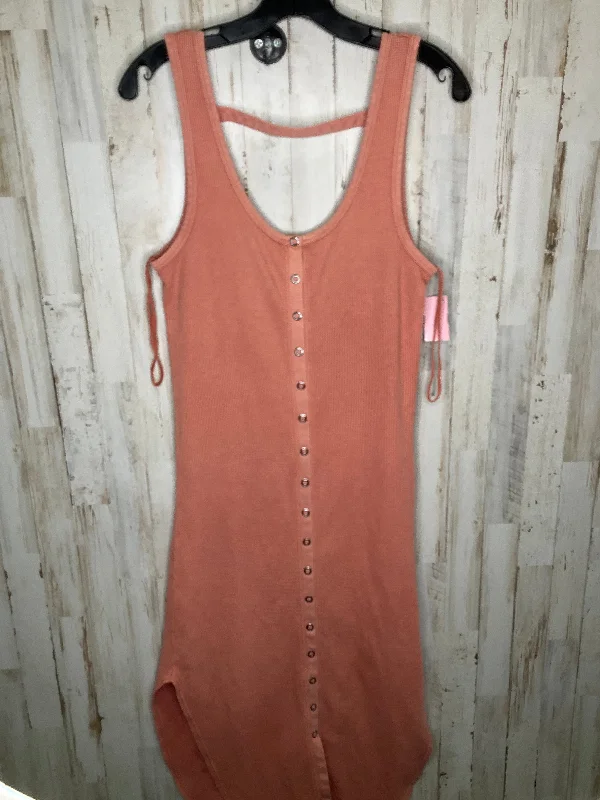 Pink Dress Casual Midi Daily Practice By Anthropologie, Size M