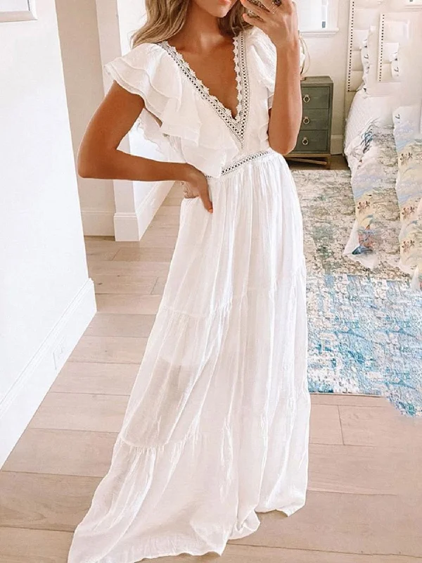 BerriesJam - Butterfly Sleeve Boho Maxi Dress