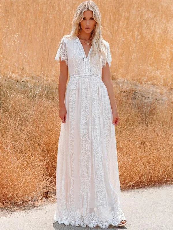 BerriesJam - Elegant Godness Long Flare Maxi Dress