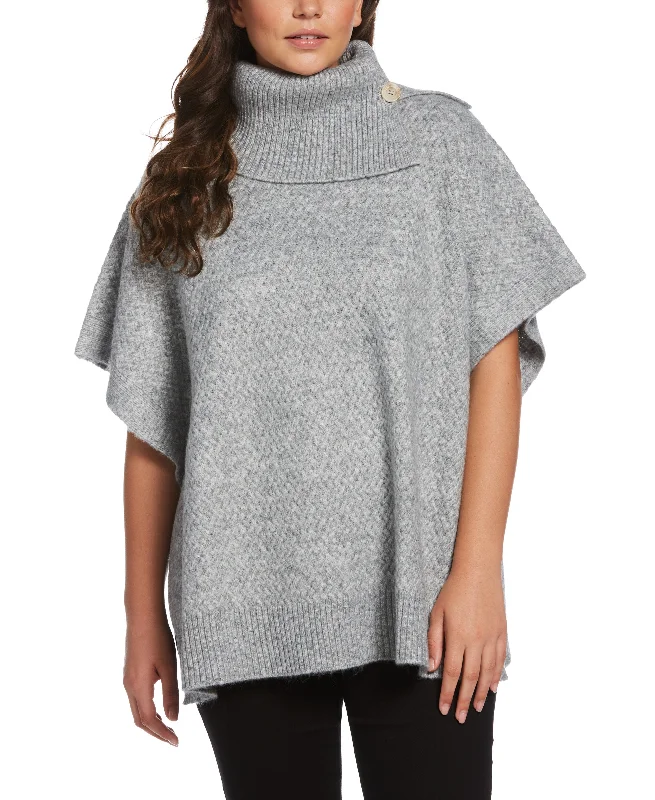 Petite Turtleneck Sweater Poncho