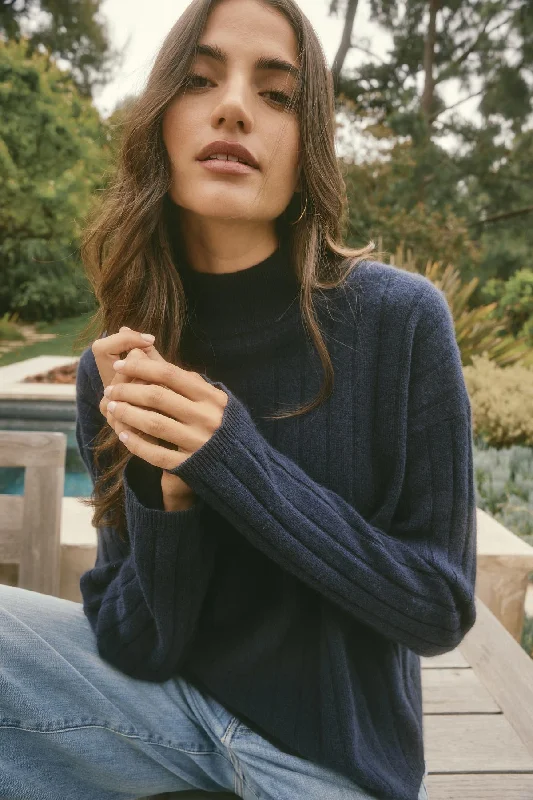 SIMONE CASHMERE MOCK NECK SWEATER