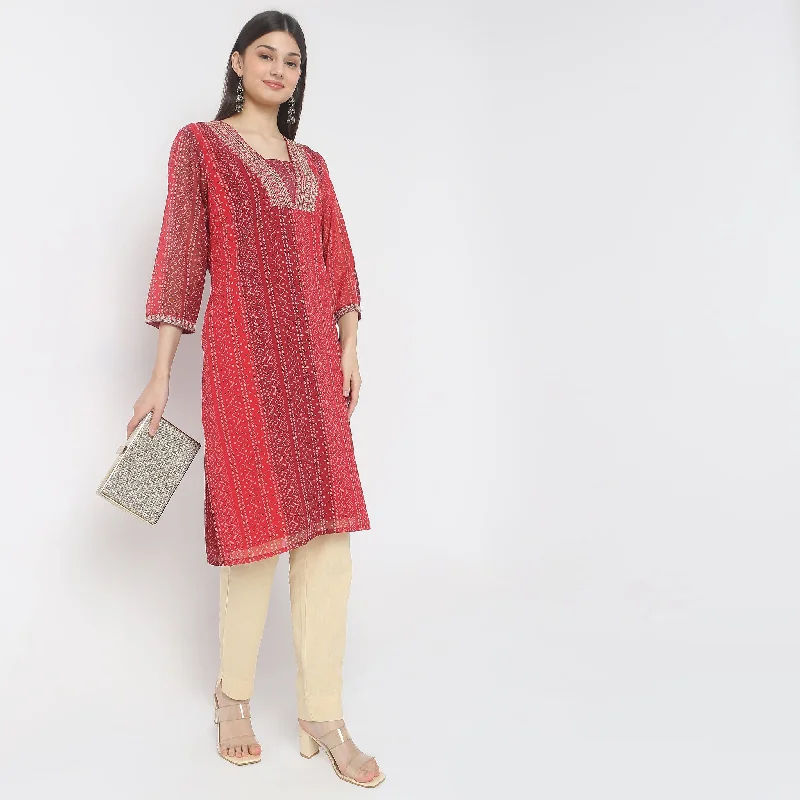 Straight Fit Printed Kurta