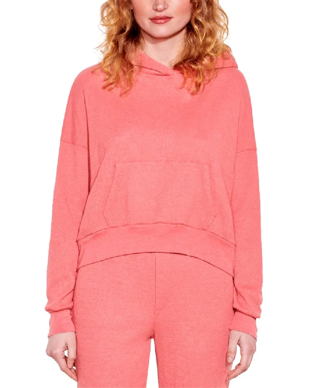 SUNDRY Thermal Pocket Hoodie Sweatshirt